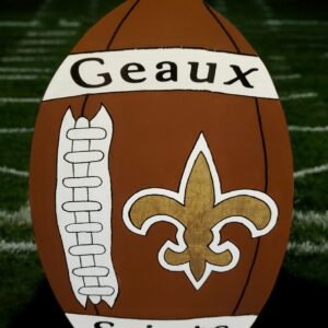 Wooden Geaux Saints Paper Towel Holder